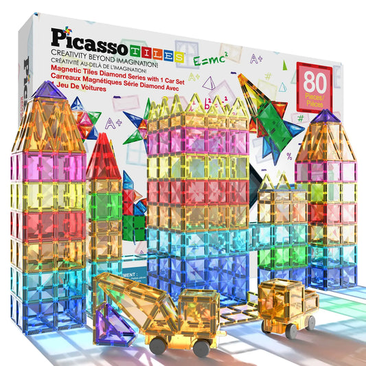 80pc Magnetic Tile Building Set