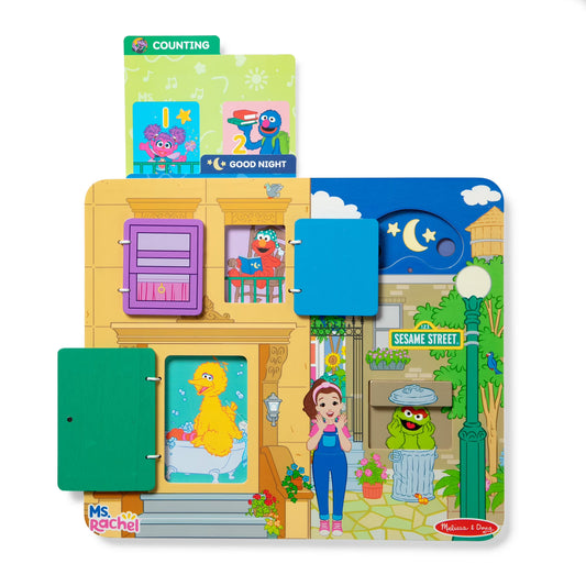 Ms Rachel Sesame Street Wooden Activity Board