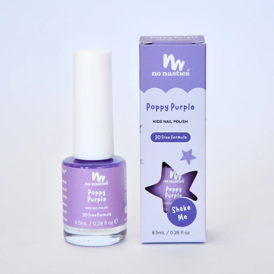 Poppy Purple Water-Based, Scratch Off Nail Polish For Kids
