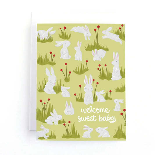 Bunny Rabbit New Baby Card