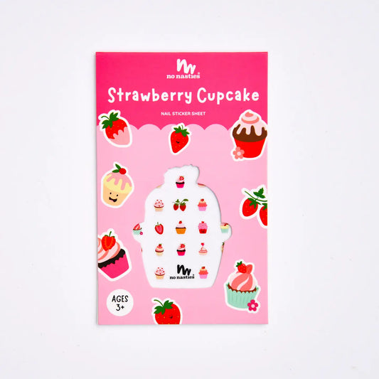Strawberry Cupcake Themed Nail Stickers