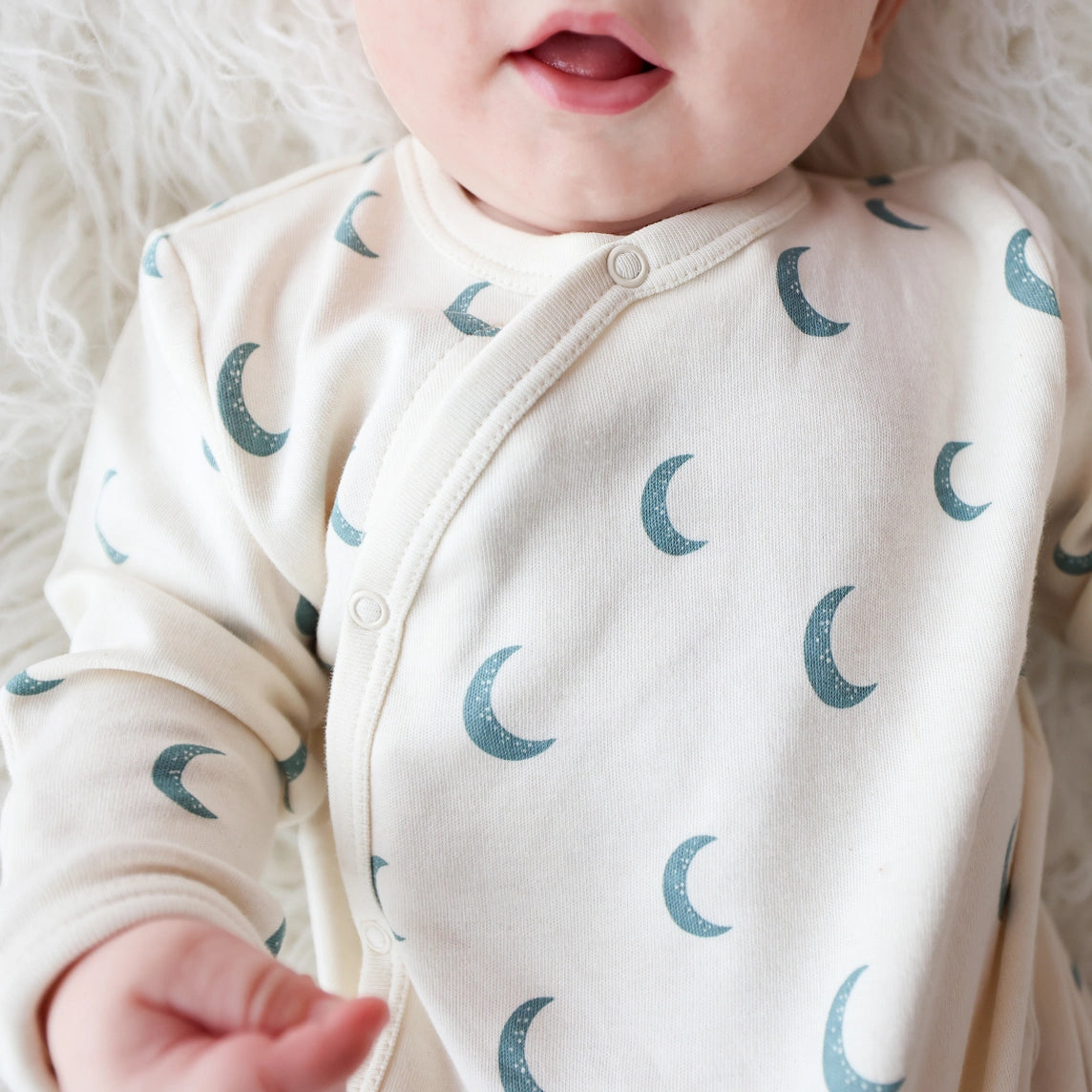 Kimono Gown - Blue Moons