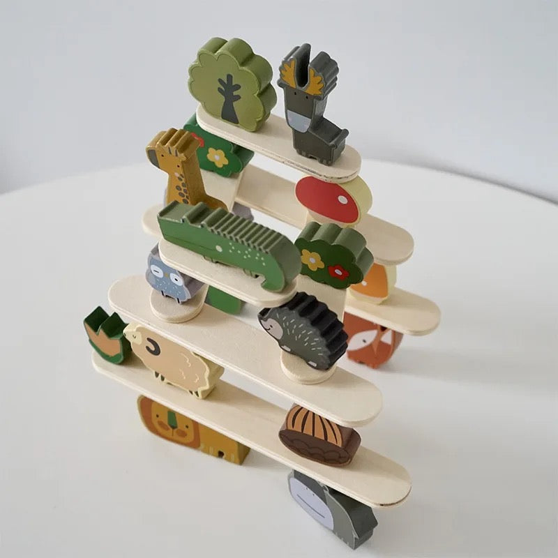 Wooden Animals in the Forest Stacker