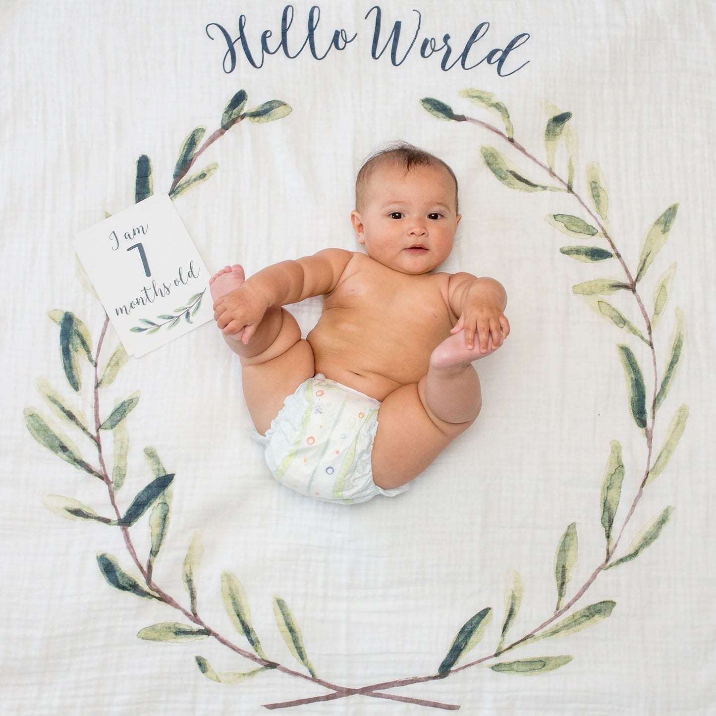 Baby's 1st Year Milestone Blanket Set (Hello World Wrealth)