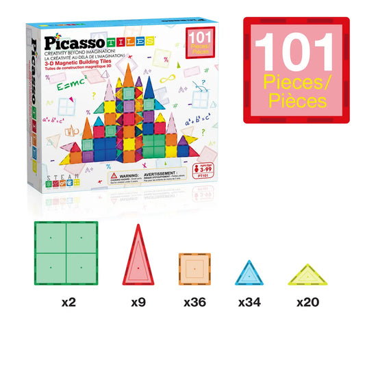 101 pcs Magnetic Tile Set