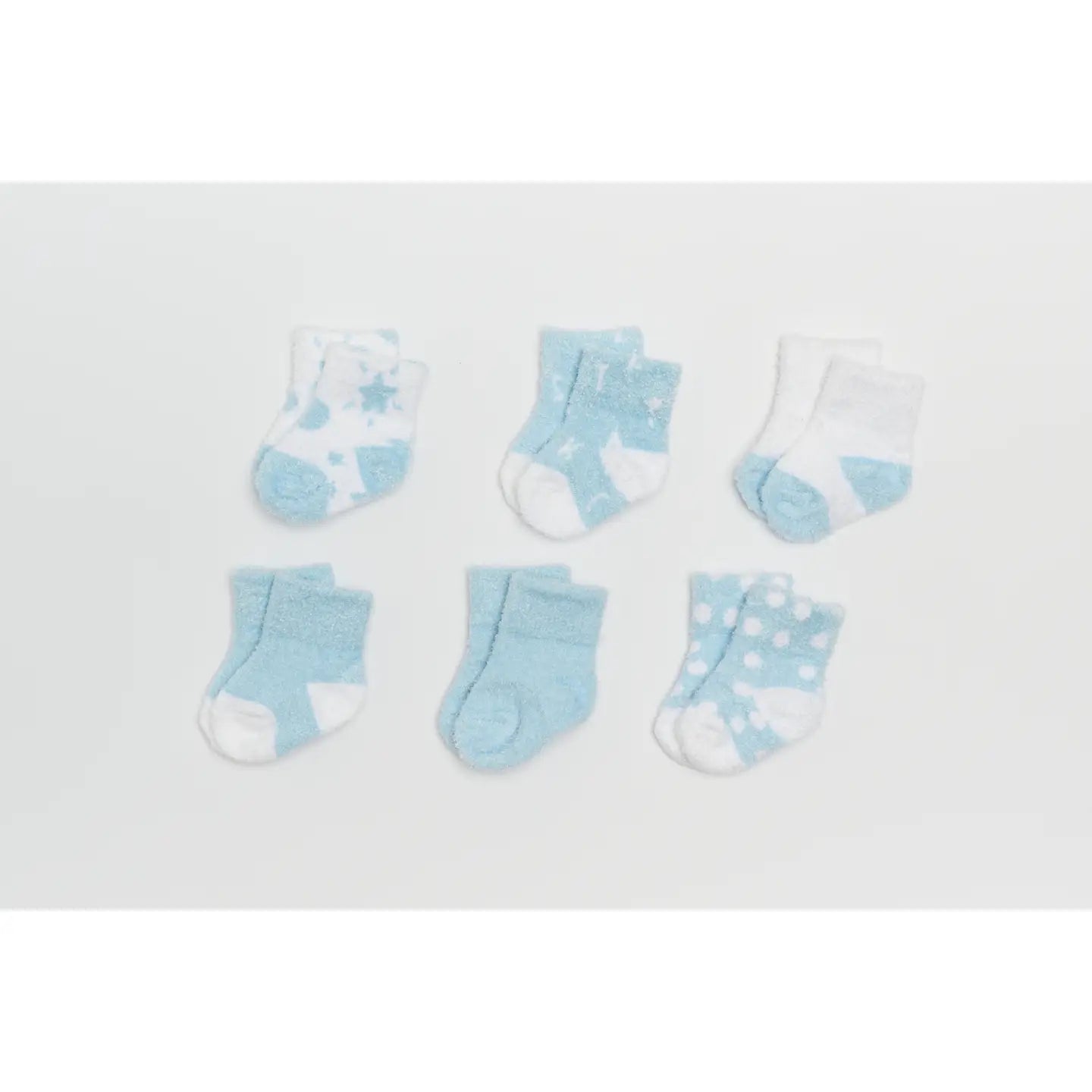Chenille Socks (6pc pack) - Blue