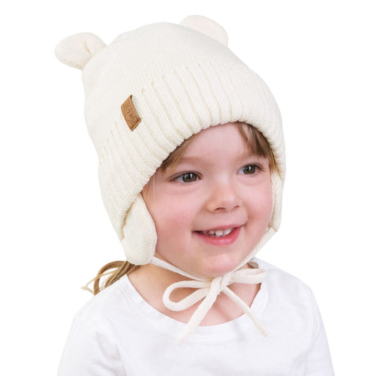 Kids Knit Winter Hat | Vanilla Cream