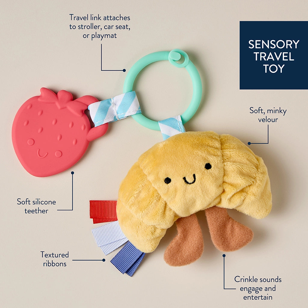 Itzy Pal™ Plush + Teether Croissant
