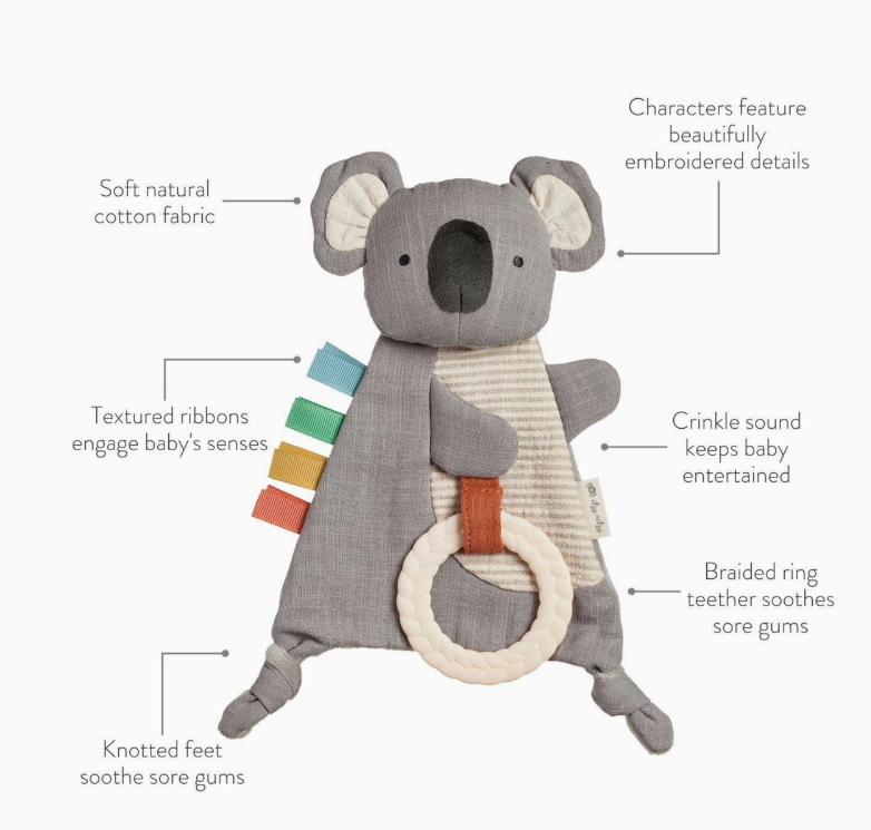 Koala Bitzy Crinkle™ Sensory Toy with Teether