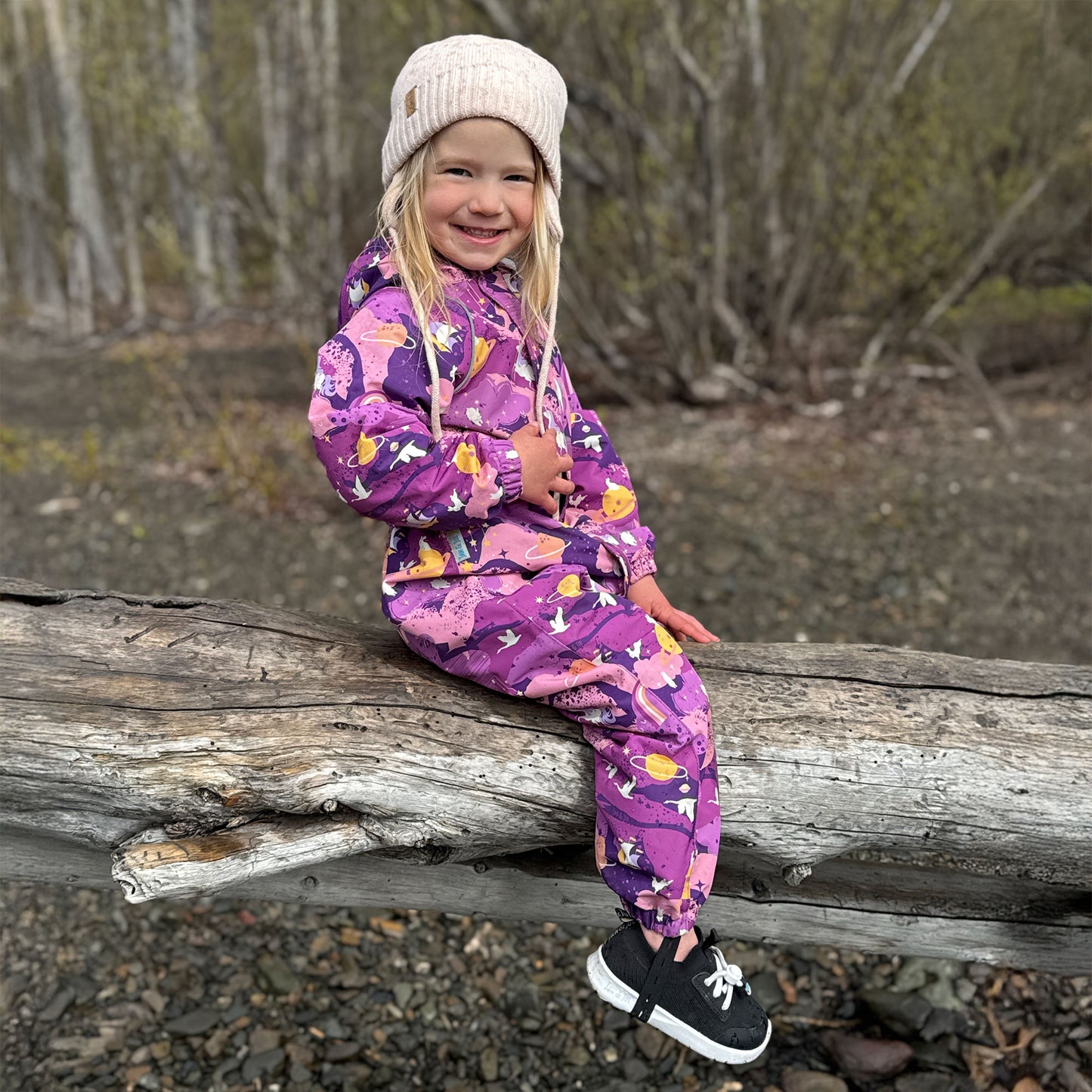 Kids Thin-Lined Rain Suits | Purple Dreams