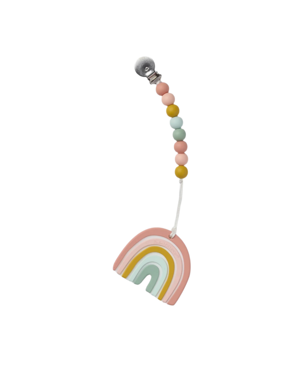 Pacifier Clip Teether Set - Rainbow