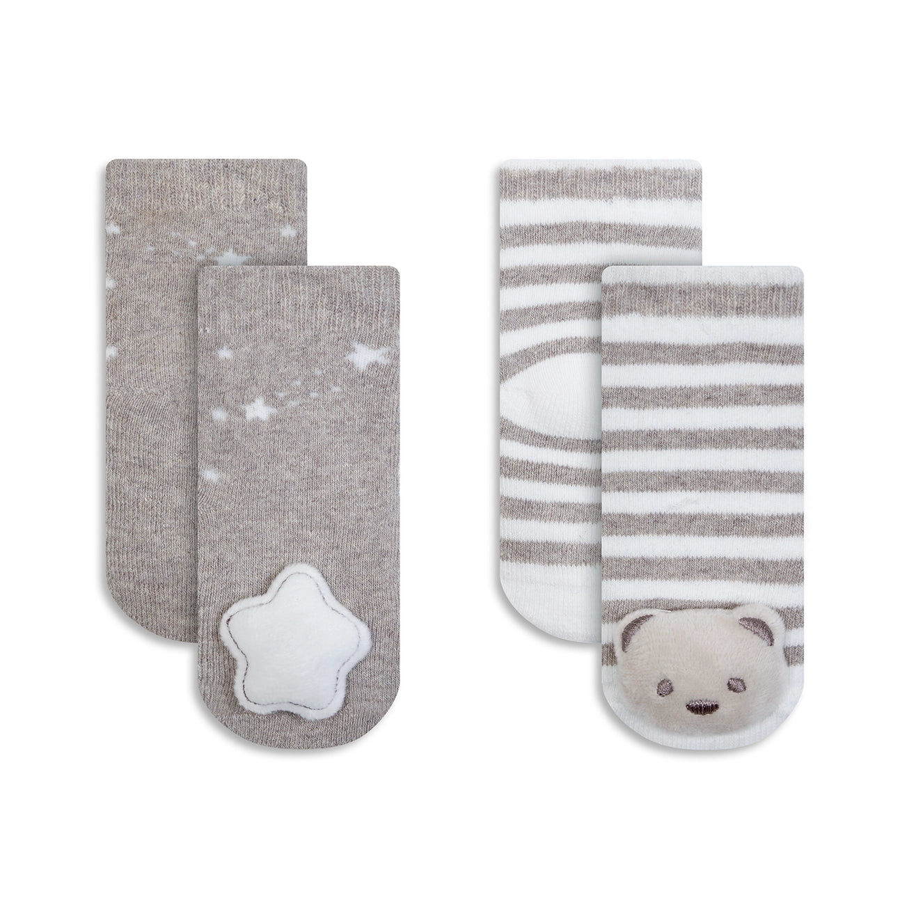 Rattle Socks (2pcs) - Beige