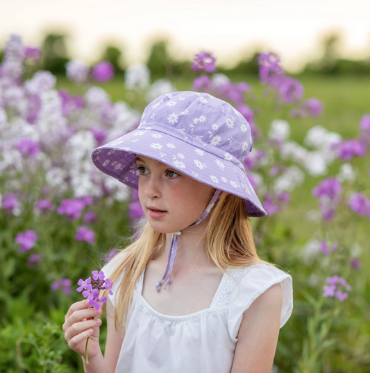 Purple Daisy | Cotton Bucket Hat
