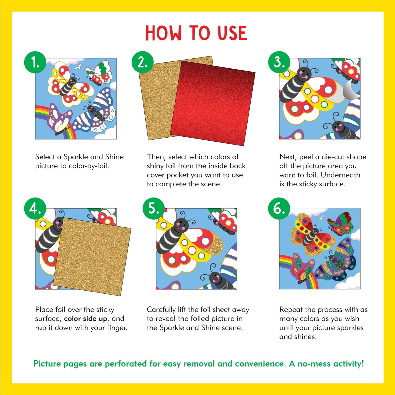 Color by Foil Sticker Book - Sparkle and Shine