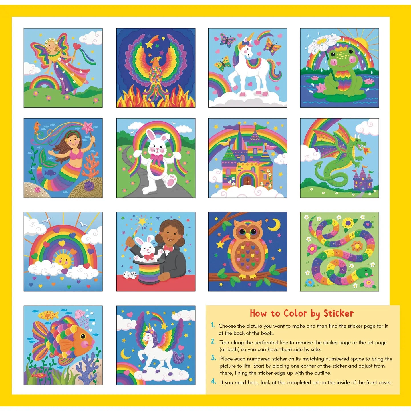 Color by Sticker - Rainbow Magic