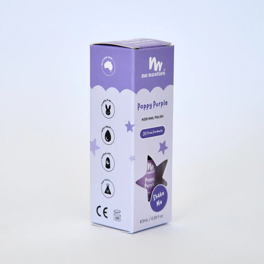 Poppy Purple Water-Based, Scratch Off Nail Polish For Kids