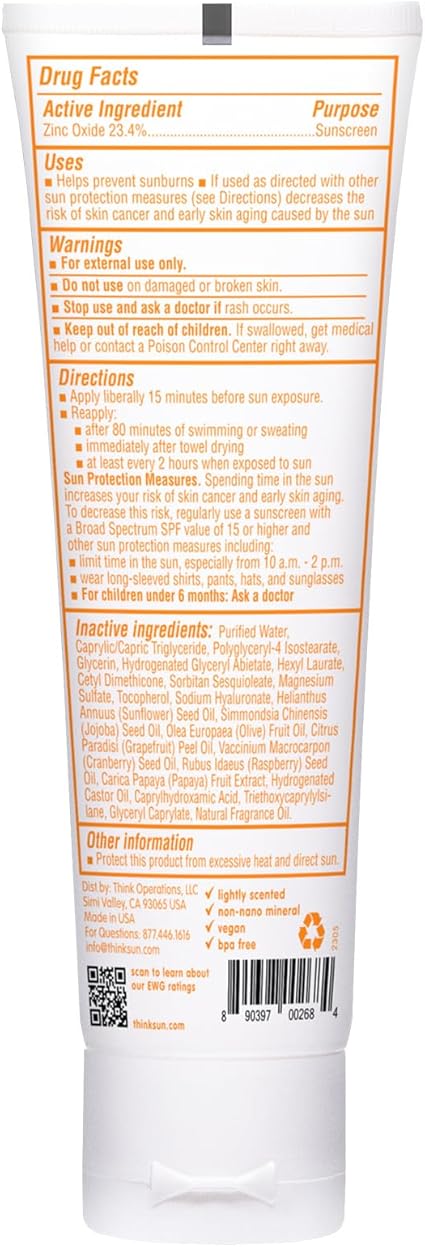 Thinkbaby SPF 50 plus Baby Mineral Sunscreen - 89ml