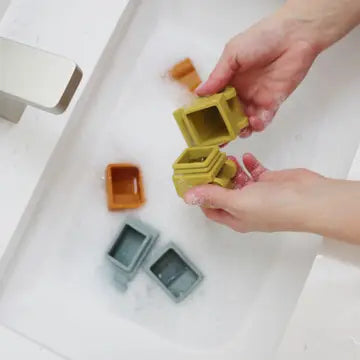 Construction Vehicle Mold Free Silicone Bath Toy Set