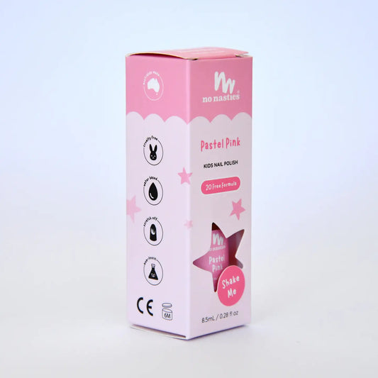 Pastel Pink Water-Based, Peelable Nail Polish For Kids