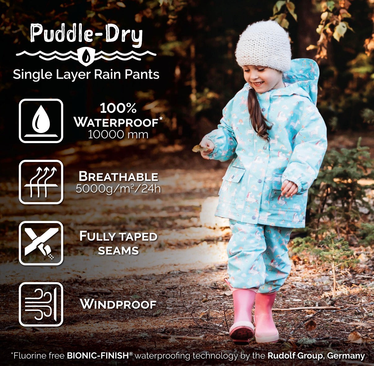 Dusty Pink | Puddle-Dry Rain Pants (Single Layer)
