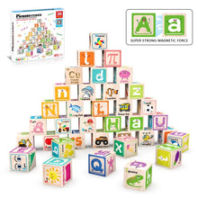 Load image into Gallery viewer, 36pc Magnetic 1&quot; Cubes with Alphabet &amp; Numbers
