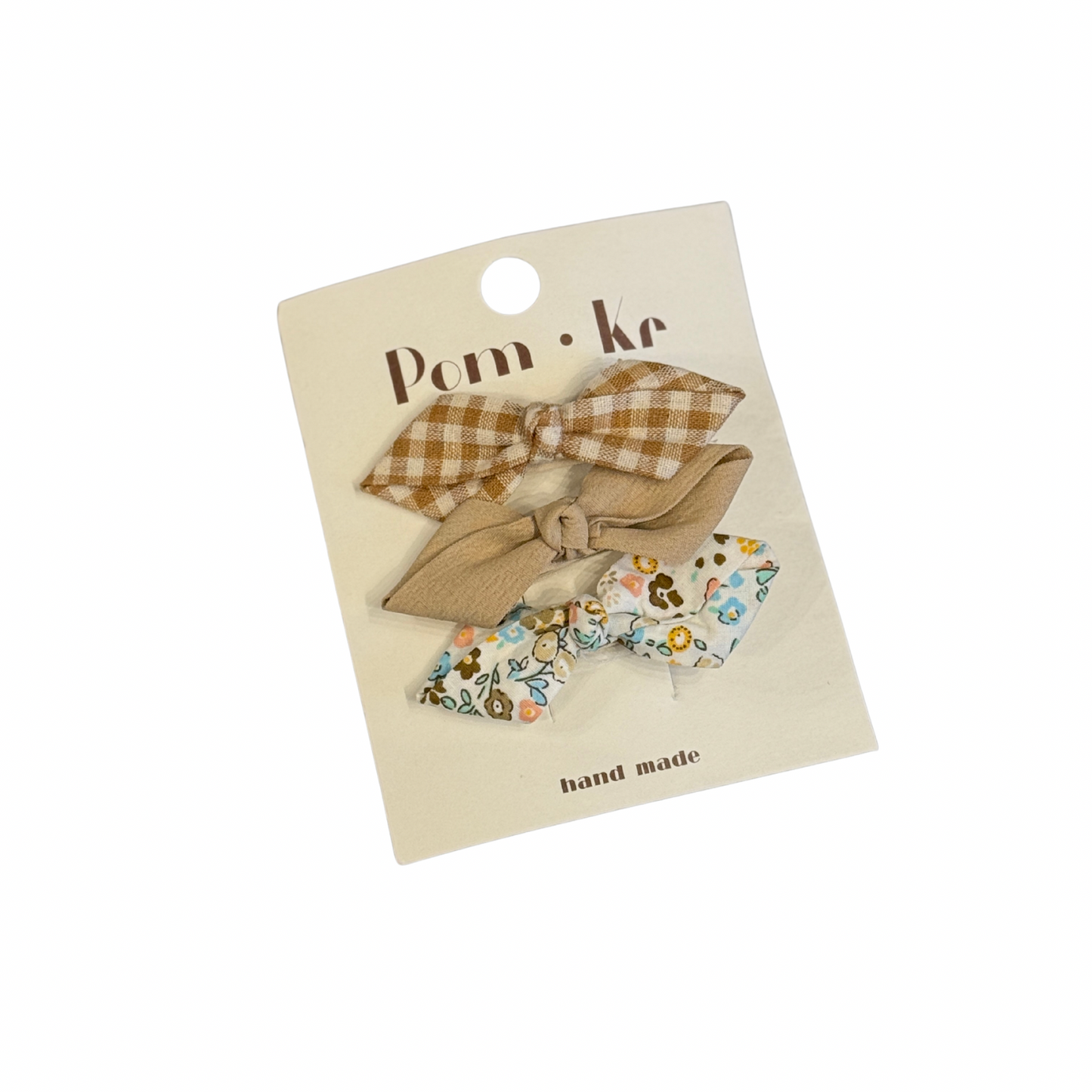 Baby Hair Bow Set - Brown