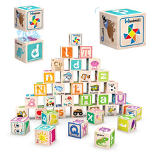 Load image into Gallery viewer, 36pc Magnetic 1&quot; Cubes with Alphabet &amp; Numbers
