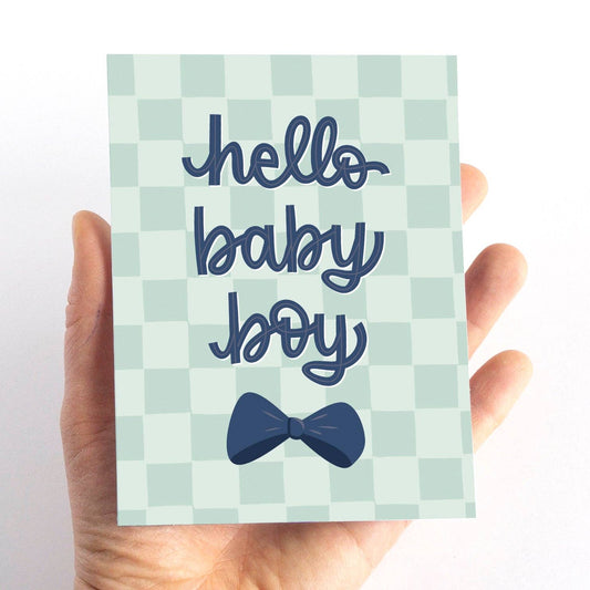 Bow Tie New Baby Boy Card