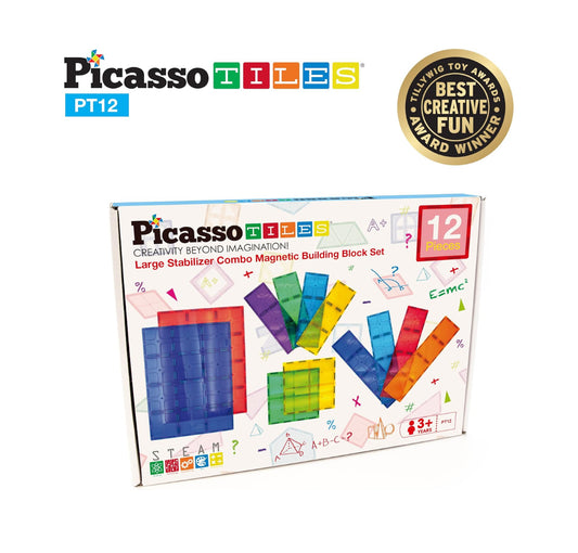 12pc Magnetic Jumbo Tile Set