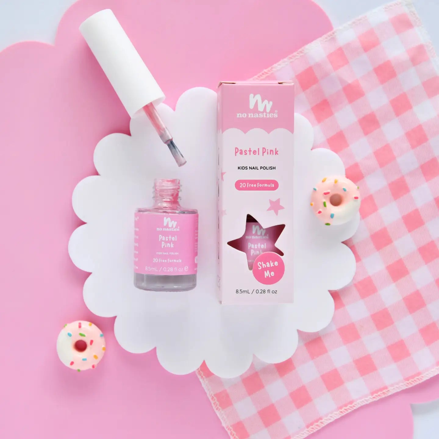 Pastel Pink Water-Based, Peelable Nail Polish For Kids
