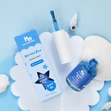 Mermaid Blue Water-Based Nail Polish For Kids