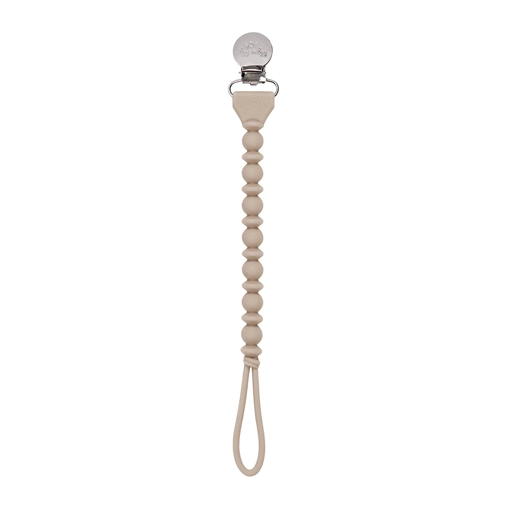 Sweetie Strap™ Silicone One-Piece Pacifier Clips (Toast)