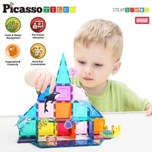 Load image into Gallery viewer, 8pc Magnet Tile Building Blocks Marine Animal Action Figures
