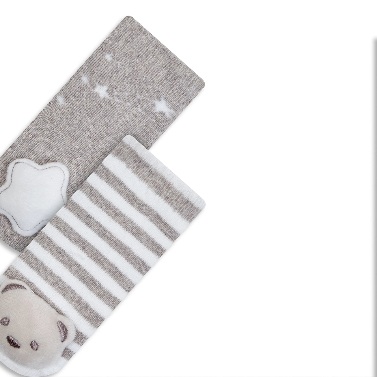 Rattle Socks (2pcs) - Beige