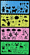 Load image into Gallery viewer, Deluxe Scratch and Sketch Kit (50 Assorted Sheets with Bonus Stencils)
