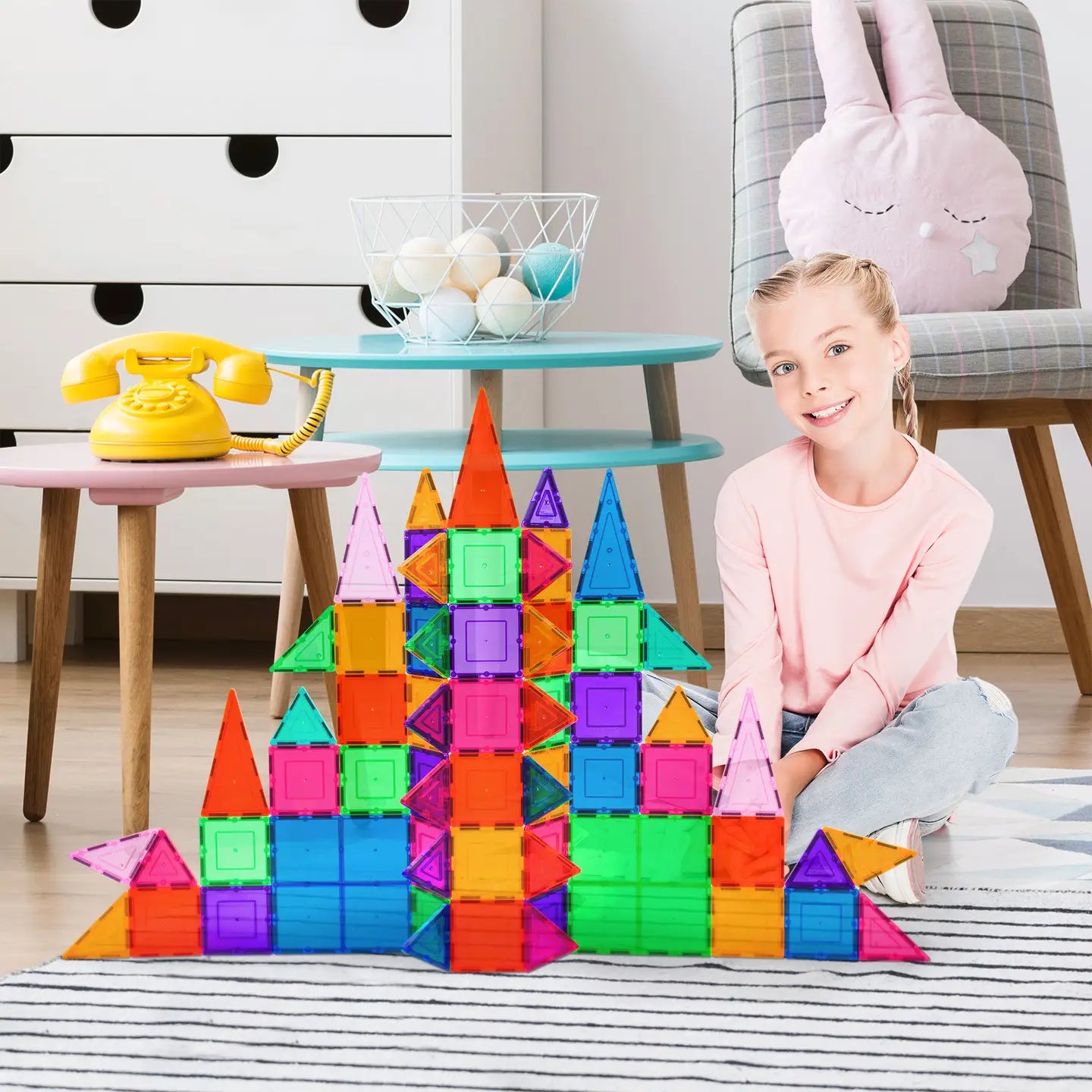 101 pcs Magnetic Tile Set