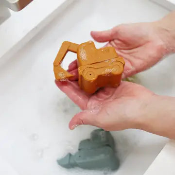 Construction Vehicle Mold Free Silicone Bath Toy Set
