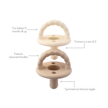 Load image into Gallery viewer, Sweetie Soother Pacificer Sets (2pk) - Beige

