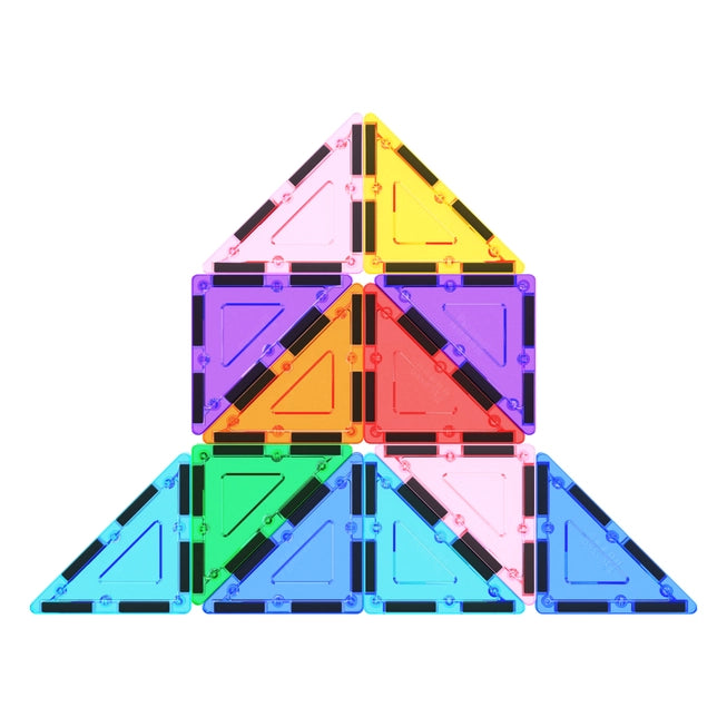 12pc 3D Magnetic Building Tiles - Triangle