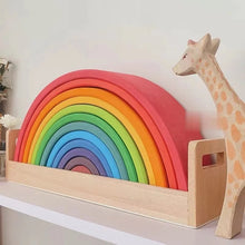 Load image into Gallery viewer, Wooden Rainbow Stackers and Platforms - Rainbow
