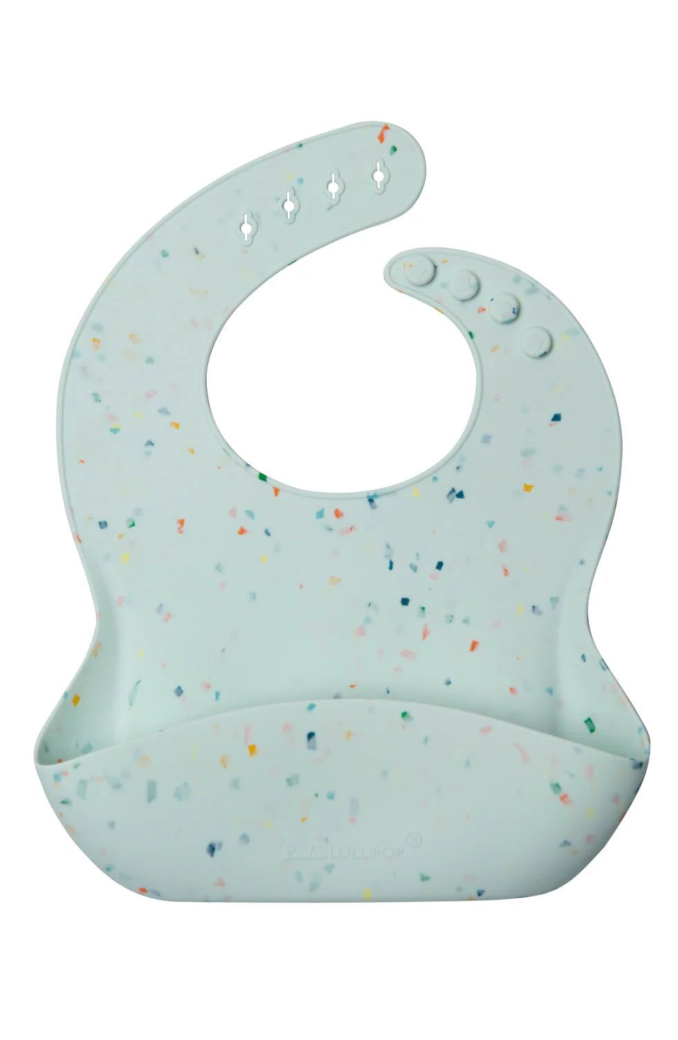Silicone Bib: Confetti Mint