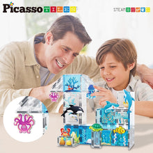 Load image into Gallery viewer, 8pc Magnet Tile Building Blocks Marine Animal Action Figures
