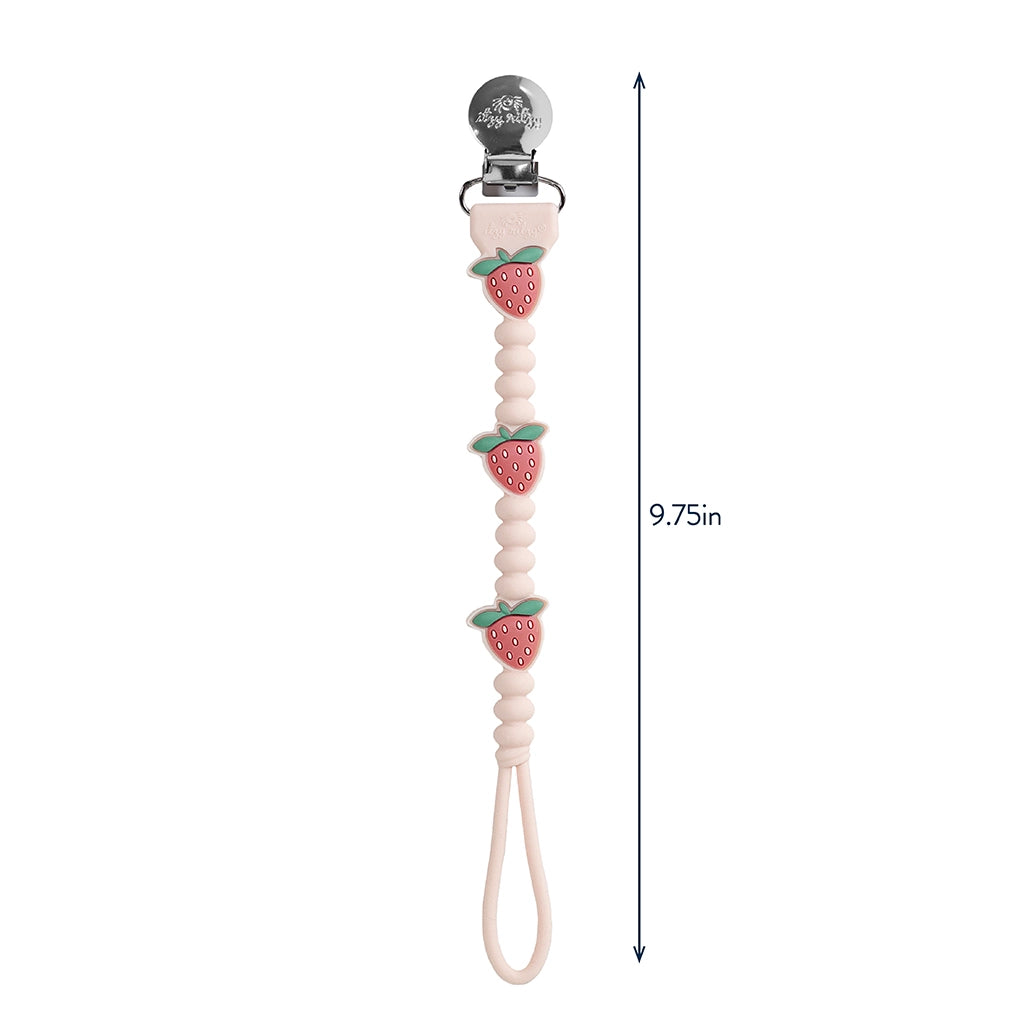 Beaded Paci Strap Strawberry