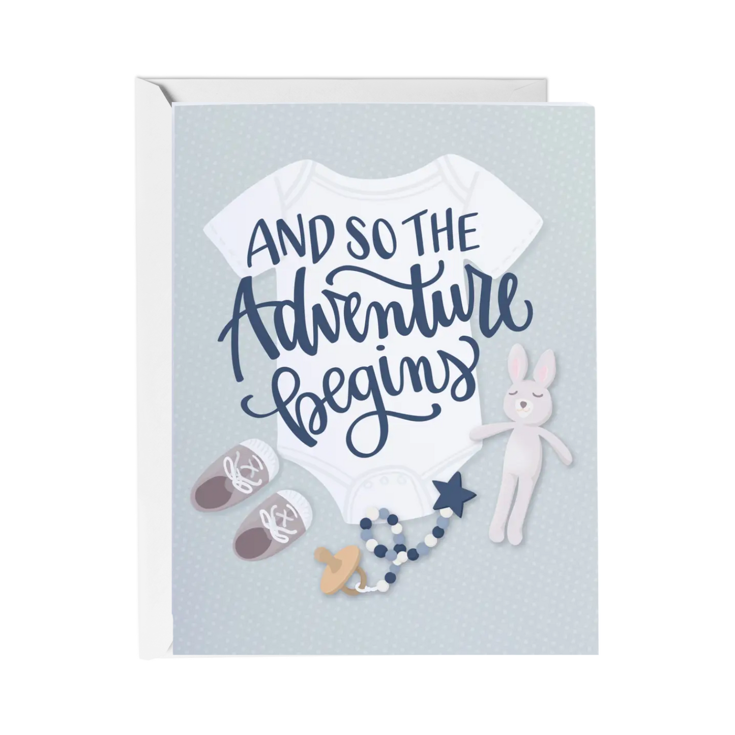 And so the Adventure Begins Baby Shower Cards