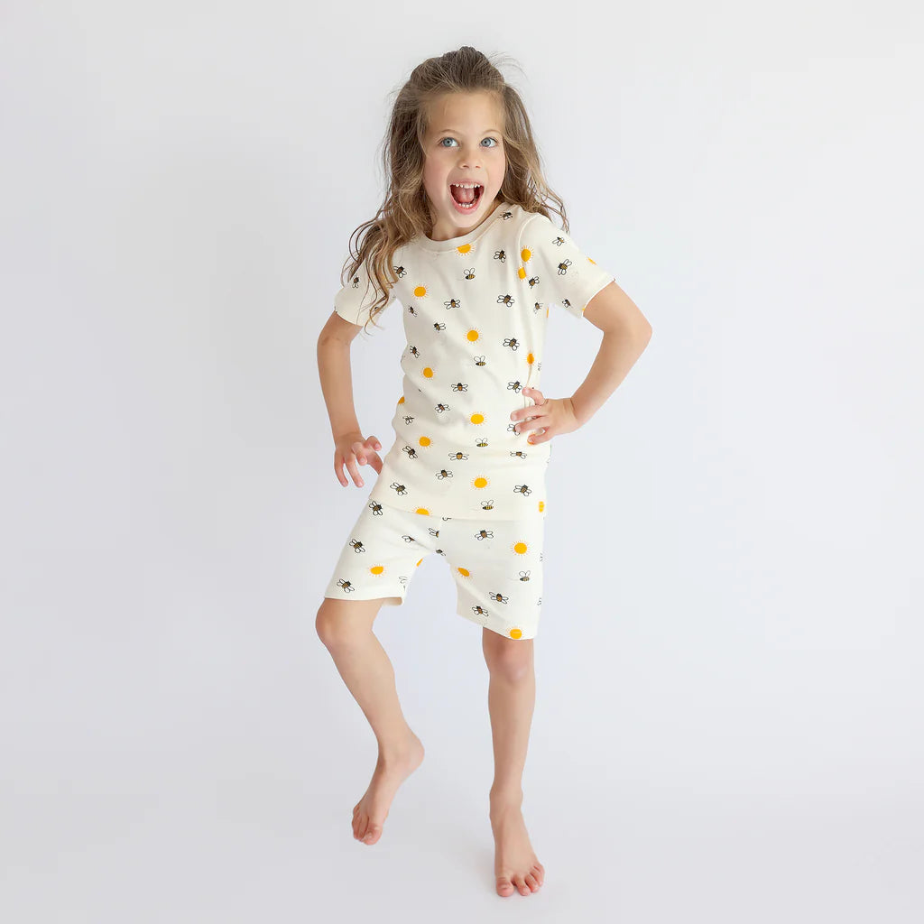 Organic Kids' Pajamas Short - Bees
