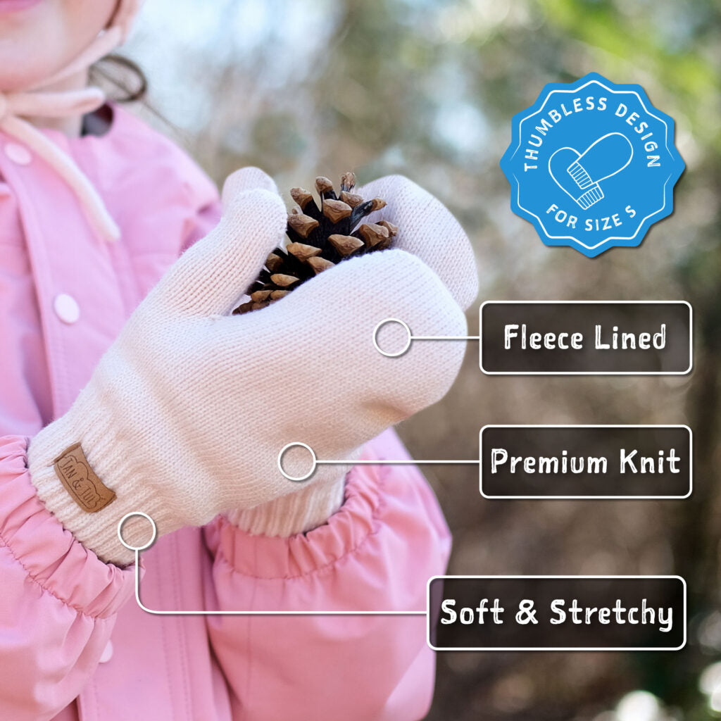 Kids Knit Mittens | Wheat Field