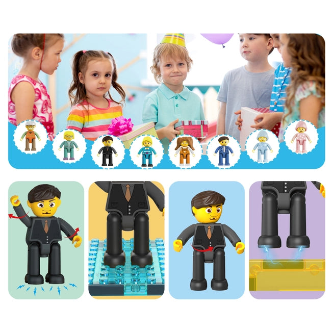 8pc Magnetic Family Figurine Toy Set