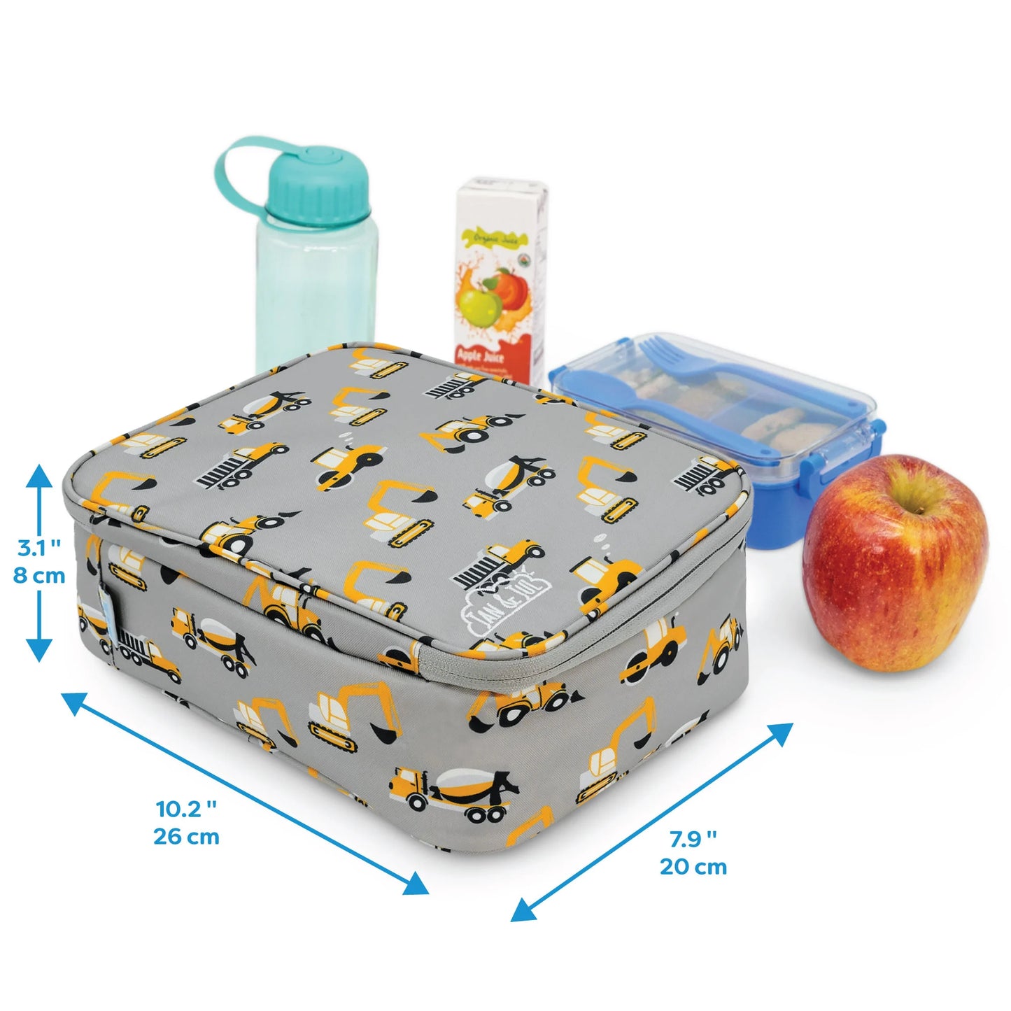 Kids Lunch Bag | Grey Construction