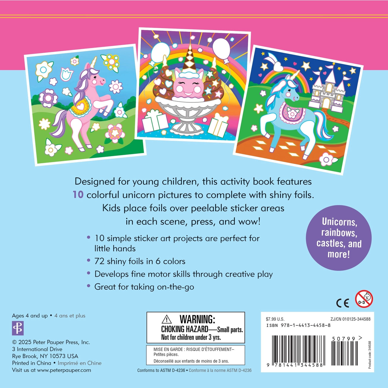 Color by Foil Sticker Book - Unicorns