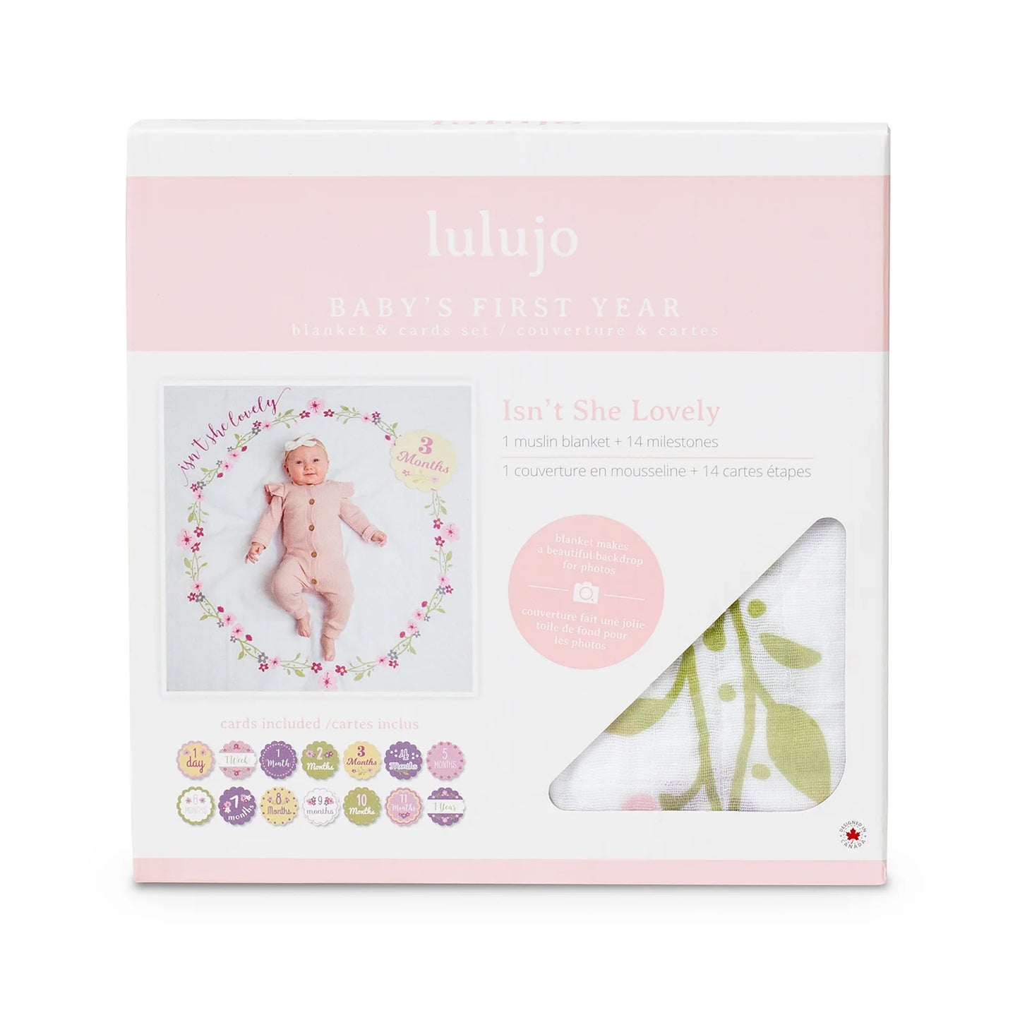 Baby's 1st Year Milestone Blanket Set (Isn't She Lovely)